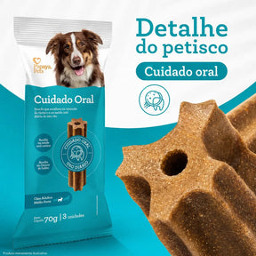 Petisco Papaya Pets Cuidado Oral Raças Médias 70g
