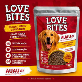 Snack Petisco Para Cães 200g Love Bites Auau