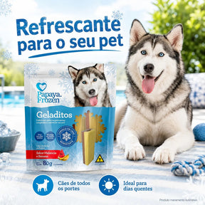 Petisco Papaya Frozen Geladitos Melancia E Banana Cães 80g