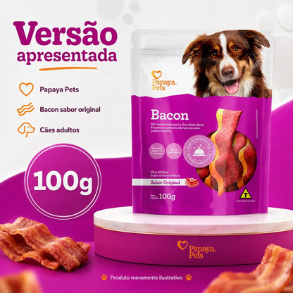 Petisco Papaya Pets Bacon Sabor Original Cães Adultos 100g