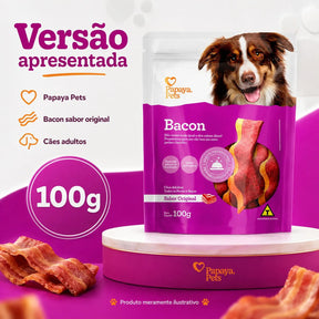 Petisco Papaya Pets Bacon Sabor Original Cães Adultos 100g