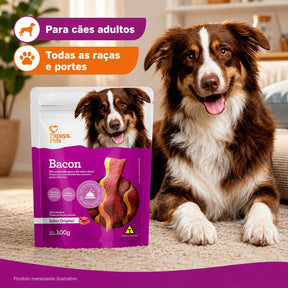 Petisco Papaya Pets Bacon Sabor Original Cães Adultos 100g