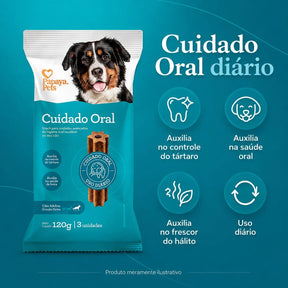 Petisco Papaya Pets Cuidado Oral Raças Grandes 120g