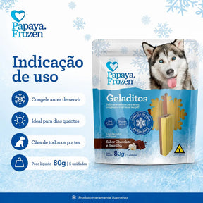 Petisco Papaya Frozen Geladitos Chocolate E Baunilha 80g