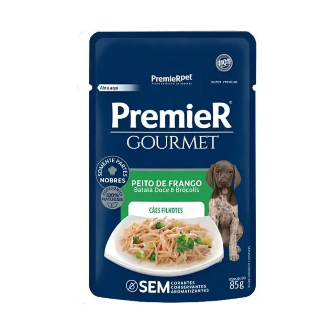 Premier Gourmet Cães Para Filhotes Frango 85g